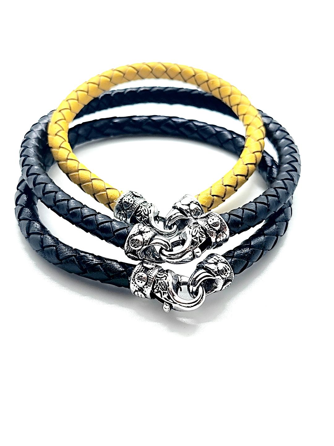 Yellow on sale leather bracelet